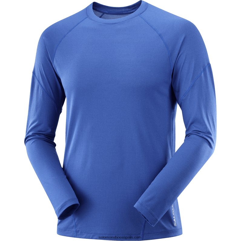 camiseta de manga larga para hombre - cross run Salomon 00B0PZ541 azul marino