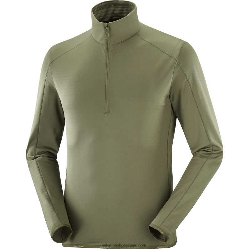 capa intermedia de hombre con media cremallera - essential lightwarm Salomon 00B0PZ547 hoja de uva