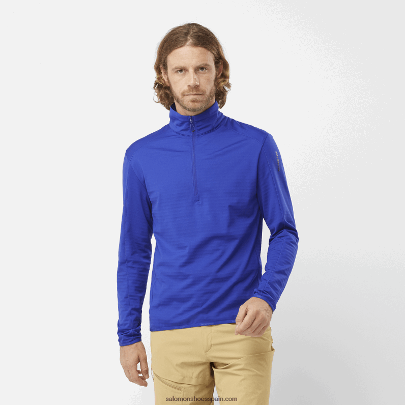 capa intermedia de hombre con media cremallera - essential lightwarm Salomon 00B0PZ548 navegar por la web