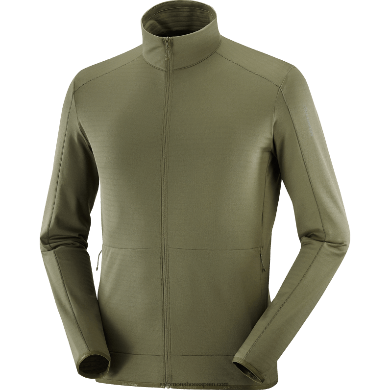 chaqueta de capa intermedia con cremallera completa para hombre - essential lightwarm Salomon 00B0PZ555 hoja de uva