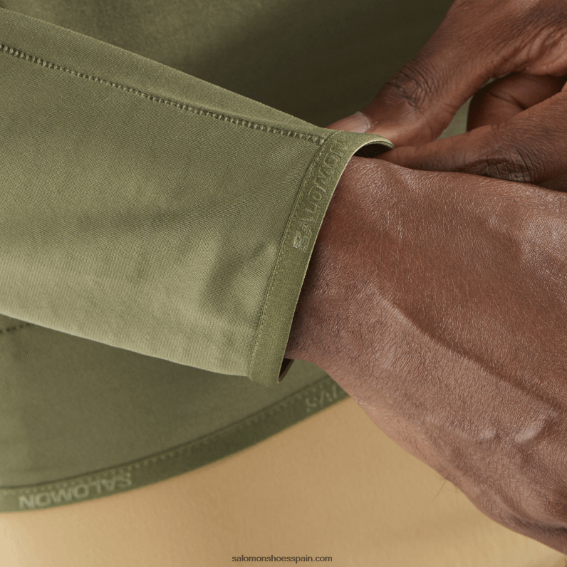 chaqueta de capa intermedia con cremallera completa para hombre - essential lightwarm Salomon 00B0PZ555 hoja de uva