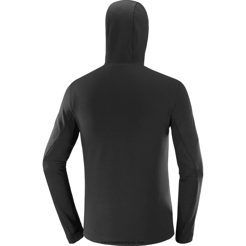 chaqueta de capa intermedia para hombre con capucha - essential lightwarm hooded Salomon 00B0PZ546 profundo negro
