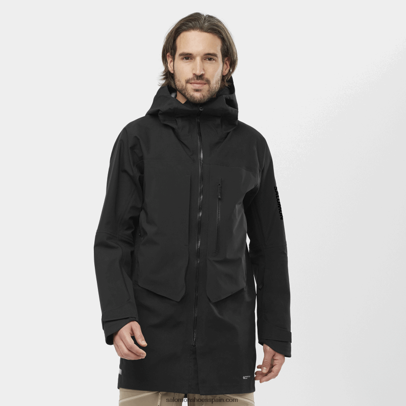 chaqueta shell para hombre - stance 3l long Salomon 00B0PZ550 profundo negro