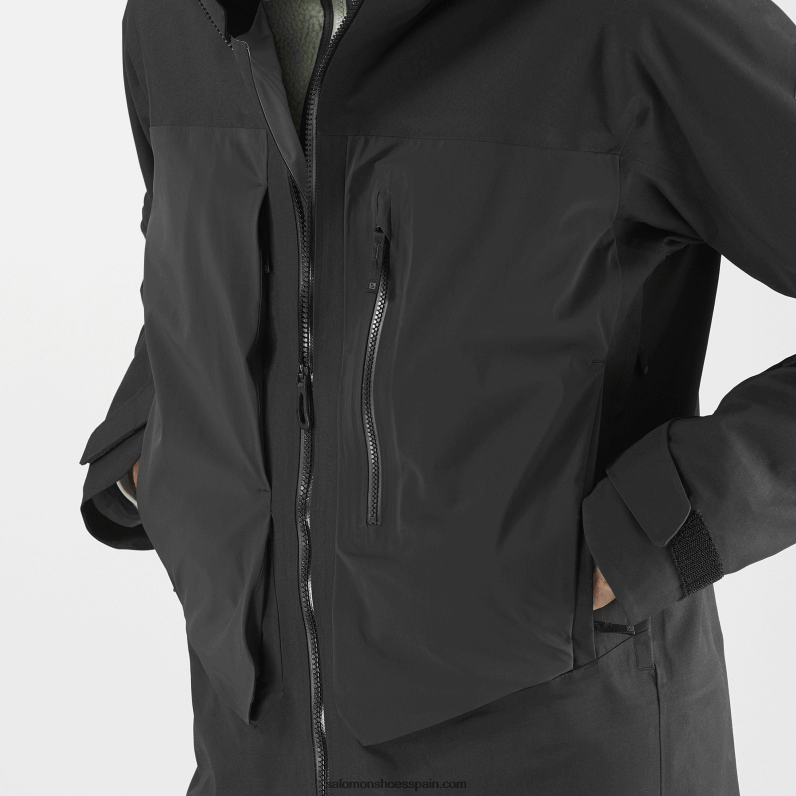 chaqueta shell para hombre - stance 3l long Salomon 00B0PZ550 profundo negro