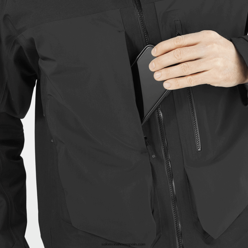 chaqueta shell para hombre - stance 3l long Salomon 00B0PZ550 profundo negro