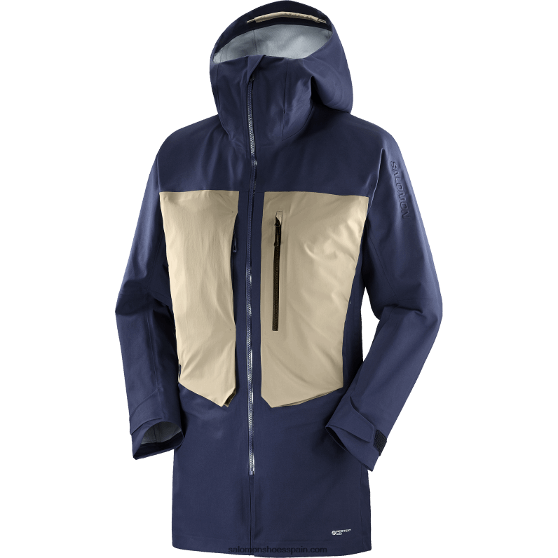 chaqueta shell para hombre - stance 3l long Salomon 00B0PZ551 cielo nocturno/marañón tostado