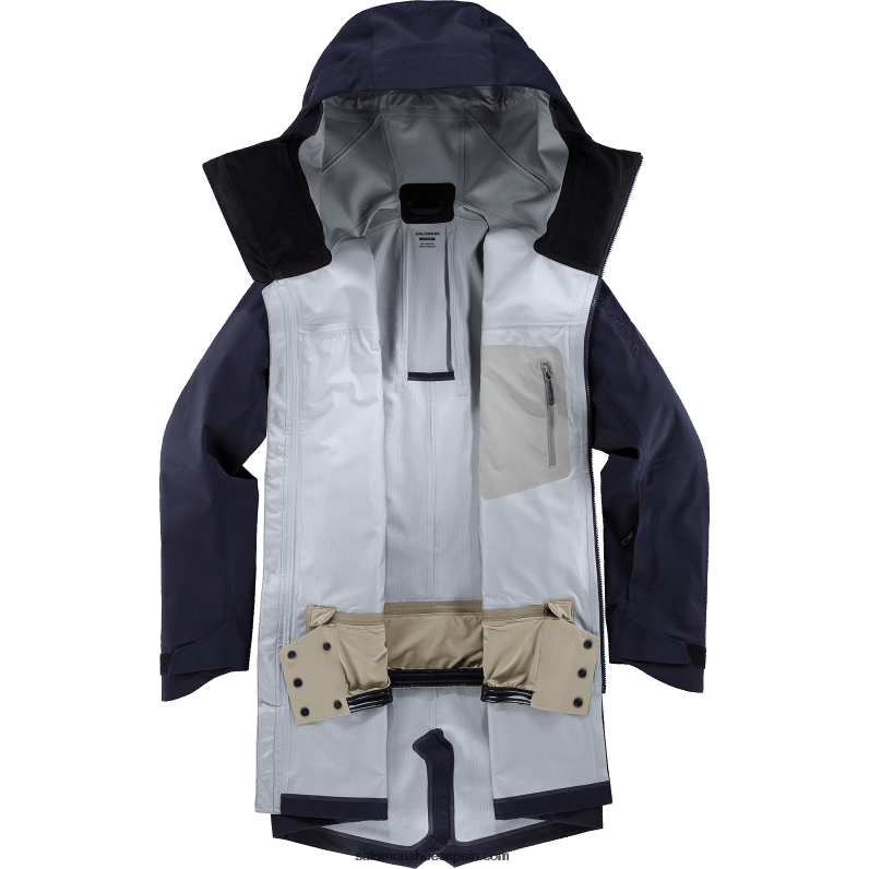 chaqueta shell para hombre - stance 3l long Salomon 00B0PZ551 cielo nocturno/marañón tostado