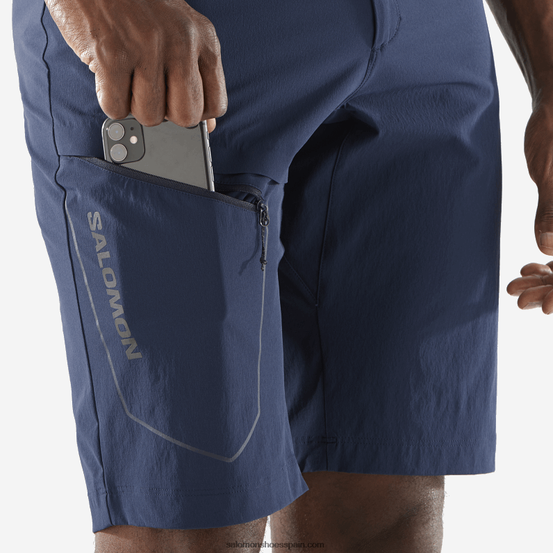pantalones cortos de hombre - caminante Salomon 00B0PZ297 iris azul marino
