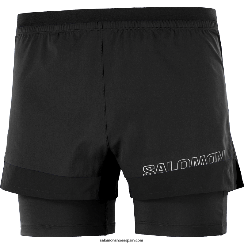 pantalones cortos de hombre - cruz 2in1 Salomon 00B0PZ281 profundo negro