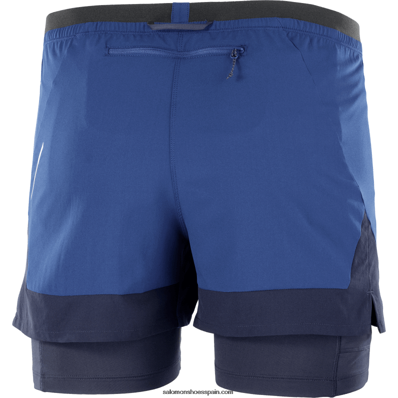 pantalones cortos de hombre - cruz 2in1 Salomon 00B0PZ283 peonía azul marino/cielo nocturno