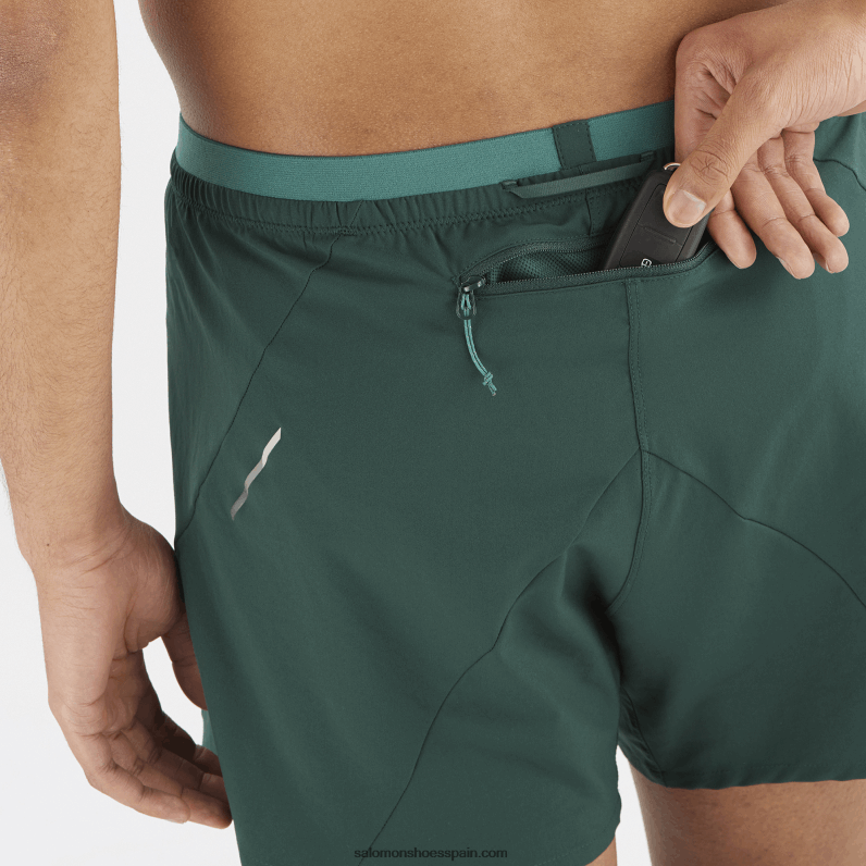 pantalones cortos de hombre - cruz 5 Salomon 00B0PZ274 Pino ponderosa