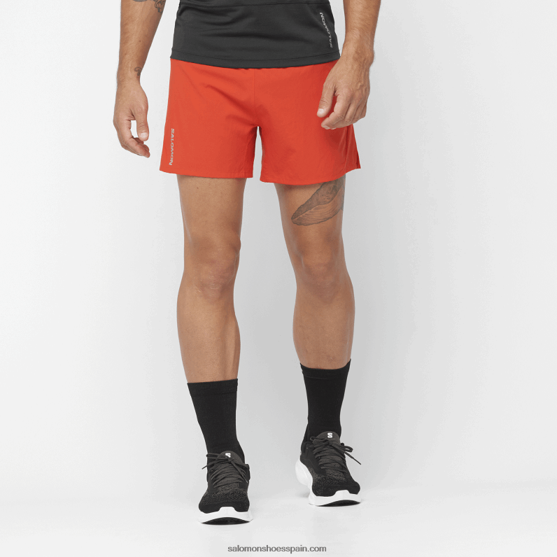 pantalones cortos de hombre - cruz 5 Salomon 00B0PZ275 rojo fuego