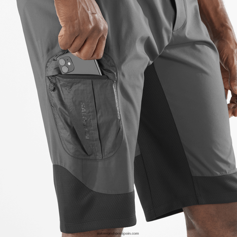 pantalones cortos de hombre - equipe Salomon 00B0PZ260 profundo negro