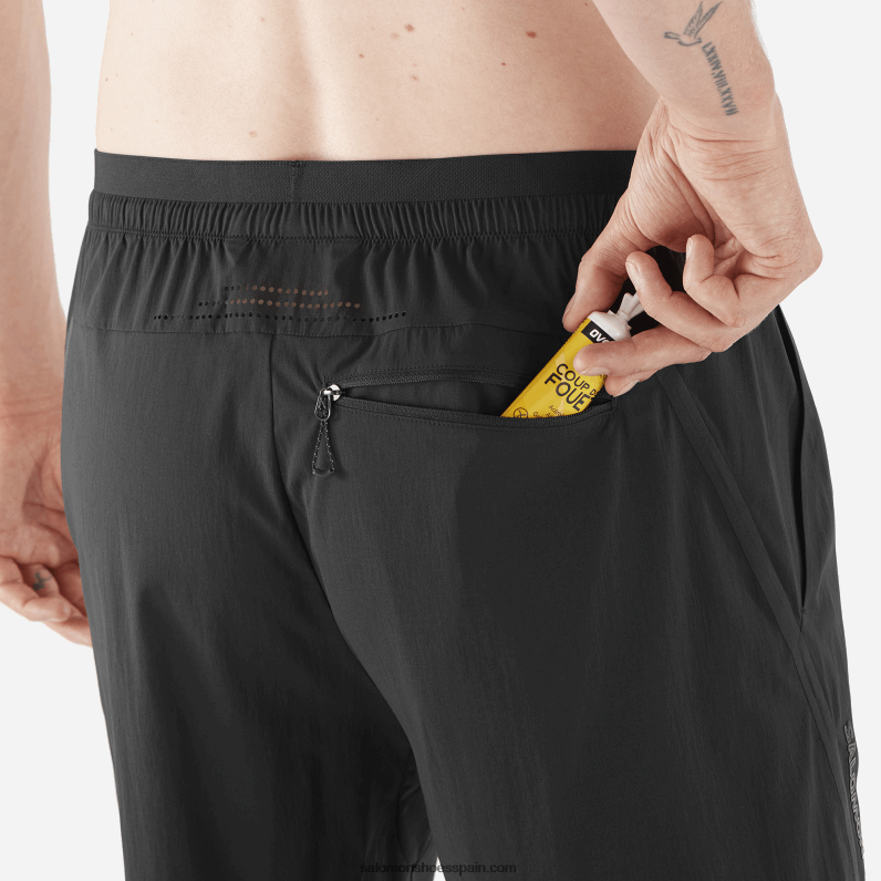 pantalones cortos de hombre - runlife Salomon 00B0PZ261 profundo negro