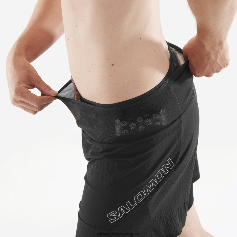 pantalones cortos de hombre - sense aero 2in1 Salomon 00B0PZ292 profundo negro