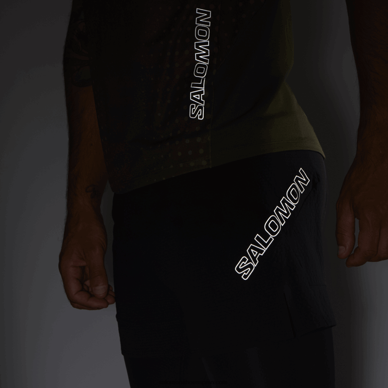 pantalones cortos de hombre - sense aero 2in1 Salomon 00B0PZ292 profundo negro