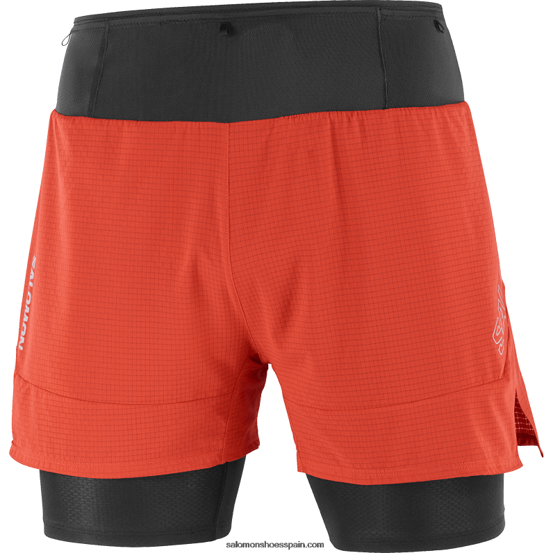 pantalones cortos de hombre - sense aero 2in1 Salomon 00B0PZ293 rojo fuego