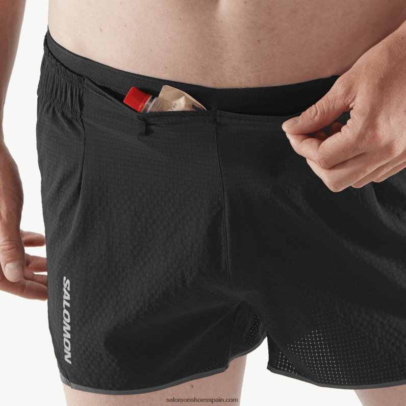 pantalones cortos de hombre - sense aero 3 Salomon 00B0PZ288 profundo negro