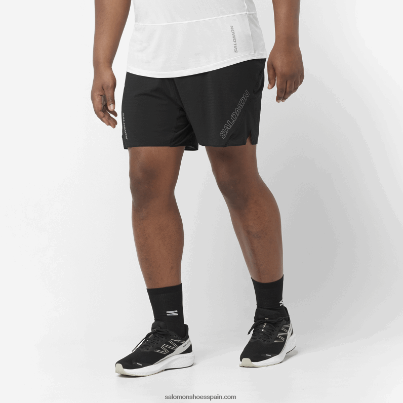 pantalones cortos de hombre - sense aero 5 Salomon 00B0PZ289 profundo negro