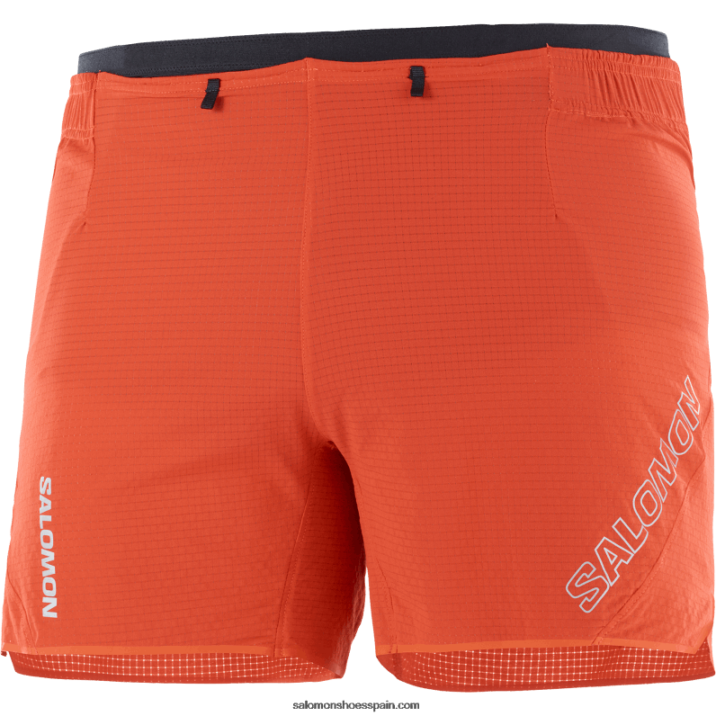 pantalones cortos de hombre - sense aero 5 Salomon 00B0PZ291 rojo fuego
