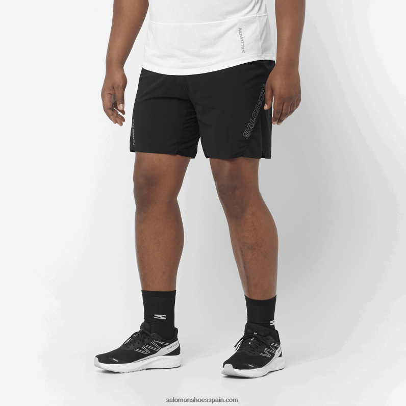 pantalones cortos de hombre - sense aero 7 Salomon 00B0PZ285 profundo negro