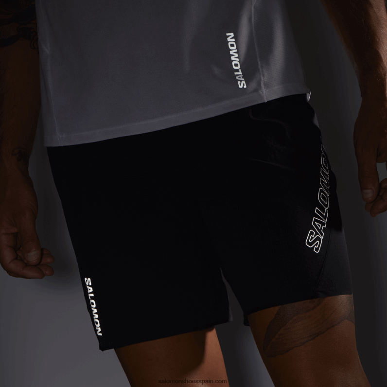 pantalones cortos de hombre - sense aero 7 Salomon 00B0PZ285 profundo negro
