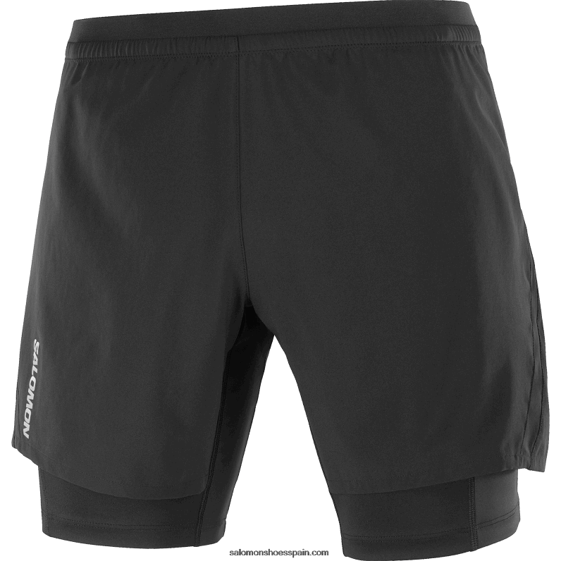 pantalones cortos de hombre - twinskin cruzado Salomon 00B0PZ300 negro