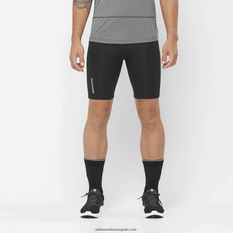 medias de hombre - cruz 9 Salomon 00B0PZ254 profundo negro