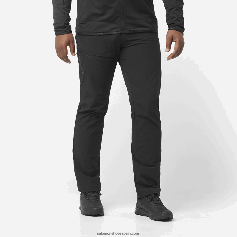 pantalones de hombre - caminante Salomon 00B0PZ1201 profundo negro