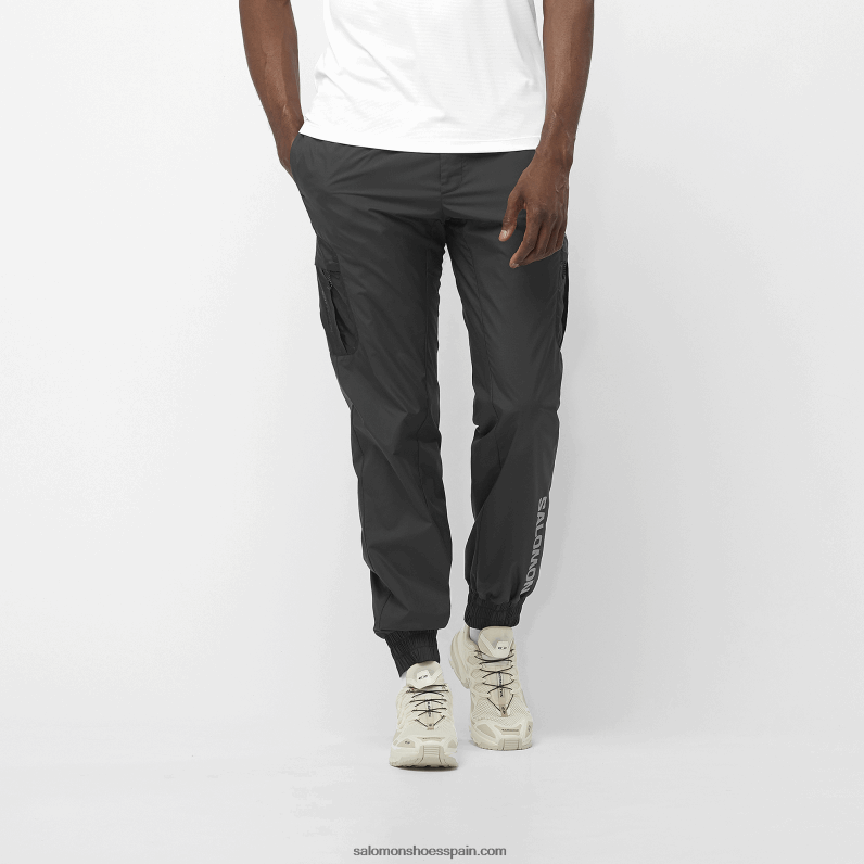 pantalones de hombre - equipe Salomon 00B0PZ247 negro profundo/blanco