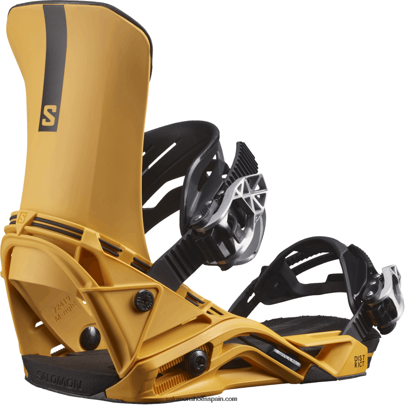 fijaciones de snowboard para hombre - district Salomon 00B0PZ604 amarillo dorado