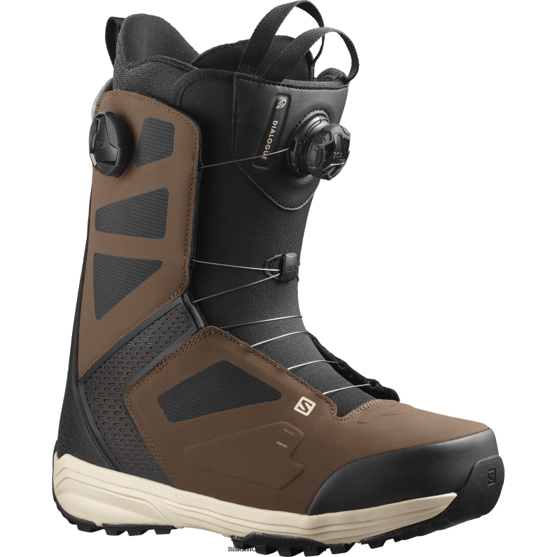 botas de snowboard para hombre - dialog dual boa Salomon 00B0PZ586 marrón/negro/salvia