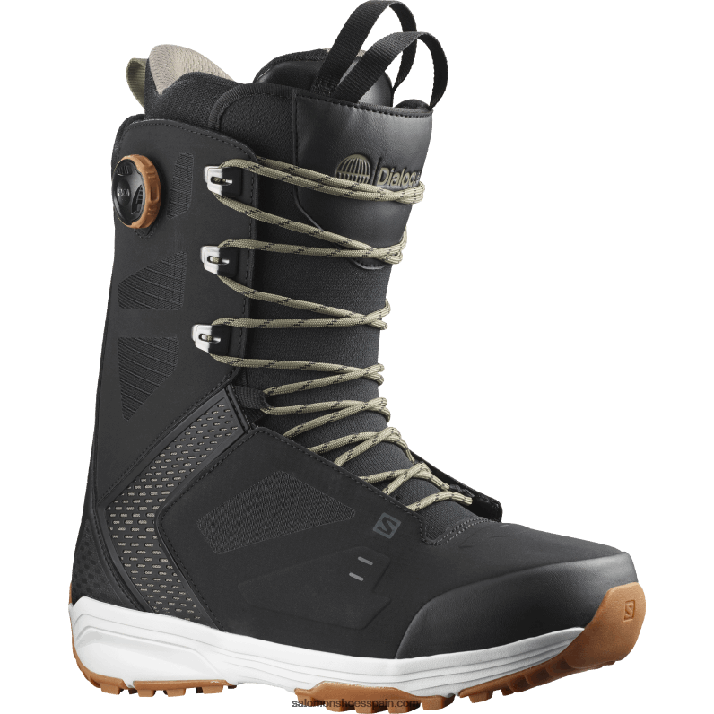 botas de snowboard para hombre - dialog lace sj boa Salomon 00B0PZ584 negro/vetiver