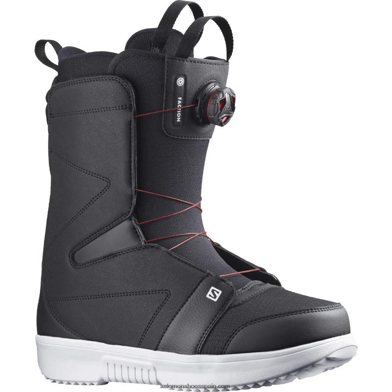 botas de snowboard para hombre - faction boa Salomon 00B0PZ600 blanco negro