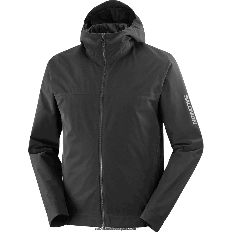 Chaqueta shell para hombre - explore impermeable Salomon 00B0PZ1105 profundo negro