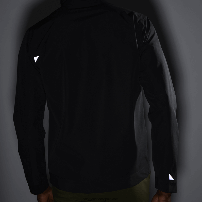 Chaqueta shell para hombre - explore impermeable Salomon 00B0PZ1105 profundo negro