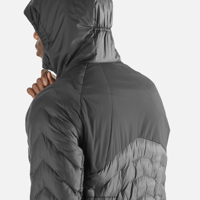 chaqueta con capucha y aislamiento para hombre - contorno primaloft Salomon 00B0PZ1087 profundo negro