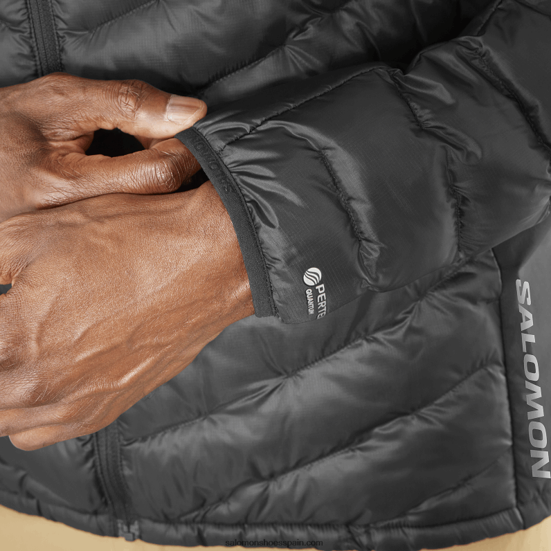 chaqueta con capucha y aislamiento para hombre - contorno primaloft Salomon 00B0PZ1087 profundo negro