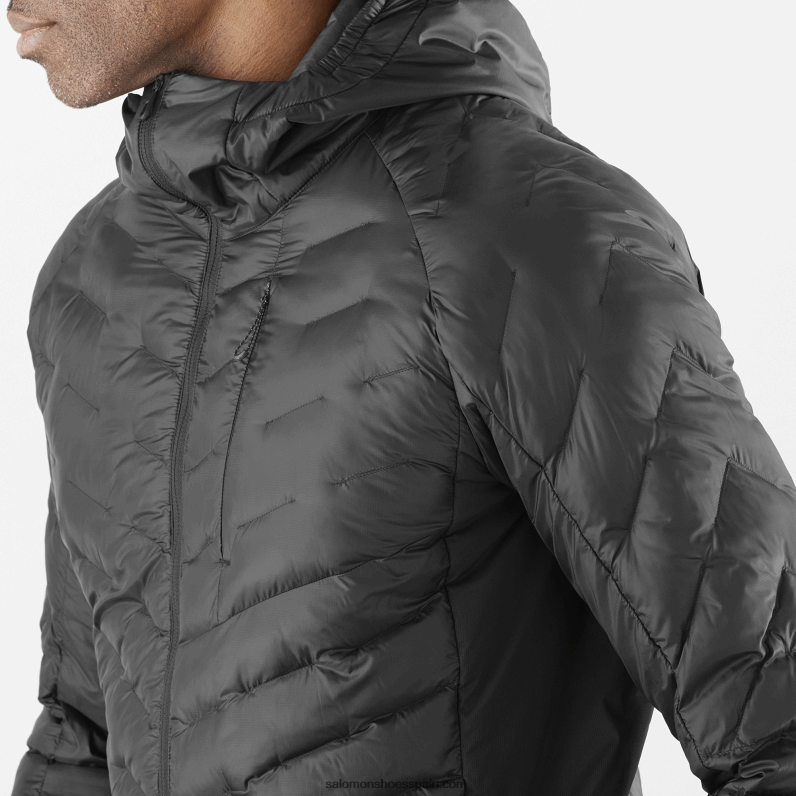 chaqueta con capucha y aislamiento para hombre - contorno primaloft Salomon 00B0PZ1087 profundo negro