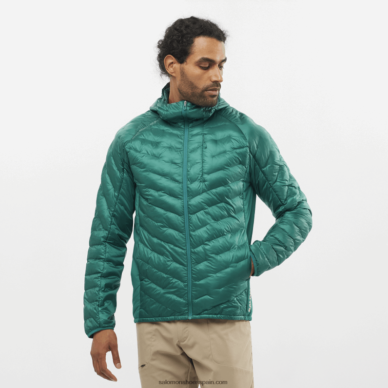 chaqueta con capucha y aislamiento para hombre - contorno primaloft Salomon 00B0PZ1088 Pacífico