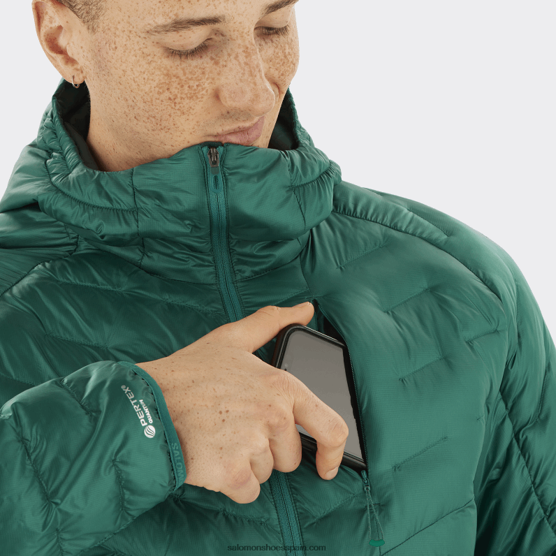 chaqueta con capucha y aislamiento para hombre - contorno primaloft Salomon 00B0PZ1088 Pacífico