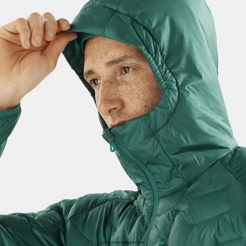chaqueta con capucha y aislamiento para hombre - contorno primaloft Salomon 00B0PZ1088 Pacífico