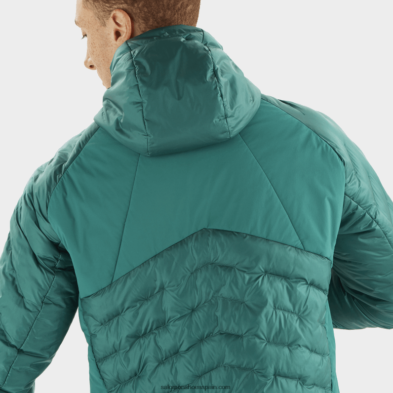 chaqueta con capucha y aislamiento para hombre - contorno primaloft Salomon 00B0PZ1088 Pacífico