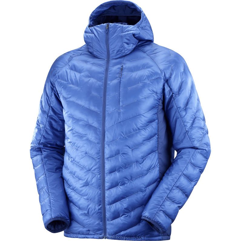 chaqueta con capucha y aislamiento para hombre - contorno primaloft Salomon 00B0PZ1089 azul náutico/peonía azul marino