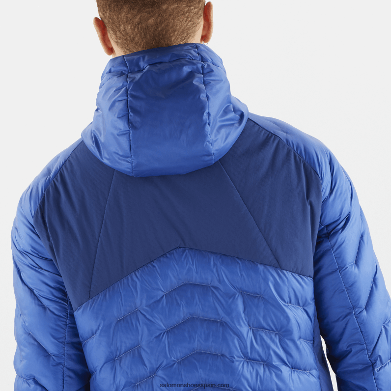 chaqueta con capucha y aislamiento para hombre - contorno primaloft Salomon 00B0PZ1089 azul náutico/peonía azul marino