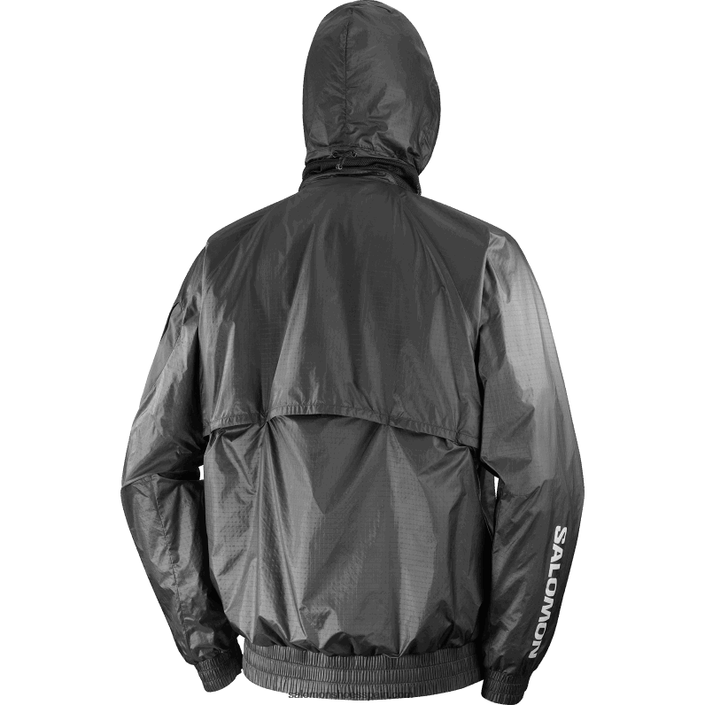 chaqueta cortavientos con capucha para hombre - equipe Salomon 00B0PZ1086 profundo negro