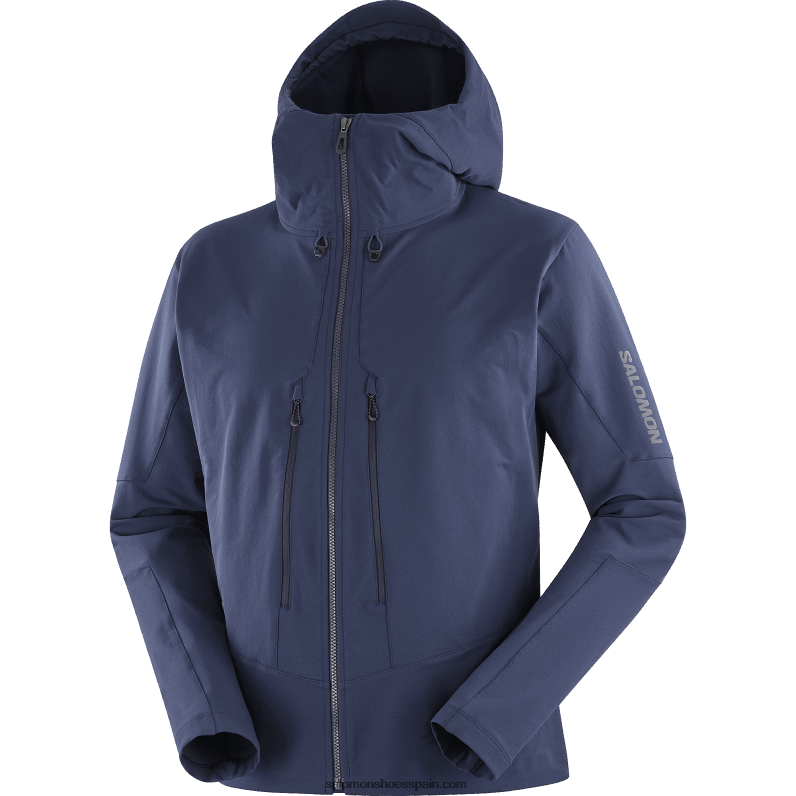 chaqueta de capa intermedia con cremallera completa para hombre - outpeak softshell Salomon 00B0PZ1107 iris azul marino
