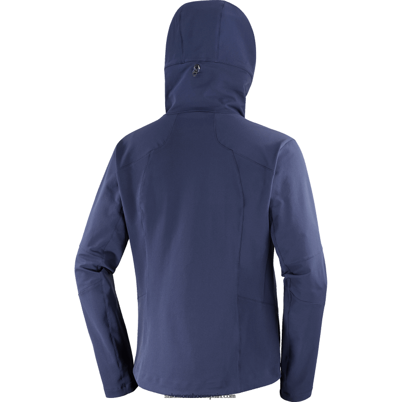 chaqueta de capa intermedia con cremallera completa para hombre - outpeak softshell Salomon 00B0PZ1107 iris azul marino