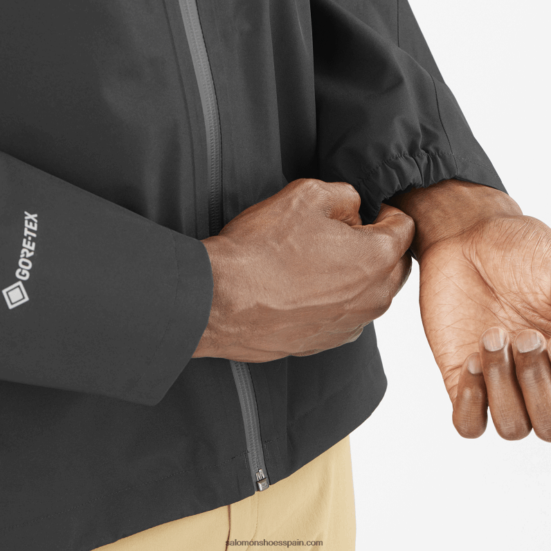 chaqueta exterior para hombre - contorno gore-tex 2.5l Salomon 00B0PZ1106 profundo negro