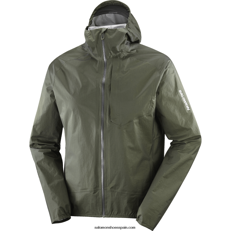 chaqueta impermeable para hombre - bonatti impermeable Salomon 00B0PZ1099 noche del bosque